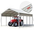 Quictent Heavy Duty 12x21 FT Vertical Roof Metal Carport, Pre-Drilled All Weather Car Shelter for Boat, Vehicles & Farm Equipment