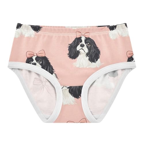 Wusikd Cute Dogs Girls' Underwear Cotton Pink Bows Girls Briefs Soft Toddler Underwear 2T