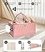 VKSAO Diaper Caddy Organizer for Baby Essentials – Soft Blush Pink Storage Basket with Compartments, Shoulder Strap & Stroller Hooks – All-in-One Multifunctional Diaper Storage Tote for Nursery & Car