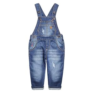 KIDSCOOL SPACE baby denim overall, peuter kleine zachte schattige jeanstrui