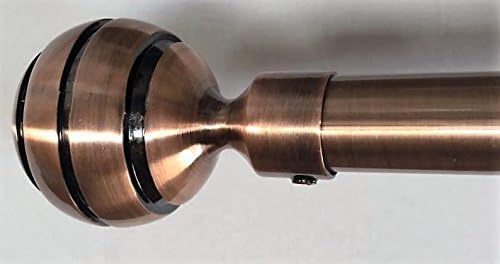 Siena Home Fashions Slice Curtain Rod Set (60"-120", Bronze)