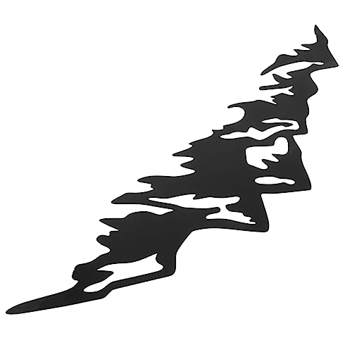 Holibanna Decoraciones De Pared De Metal Escena De Montaña Mural Geométrico De Montaña Colgante Hogar Decoración De Mural Artesanía De Metal