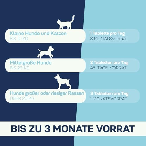 Suprapet MobilityPet für Hunde und Katzen - Unterstützung für Knochen und Gelenke - Mit Boswellia, Glucosamin, Chondroitin, MSM, Teufelskralle, Vitamin C. (90 Tabletten à 1g)
