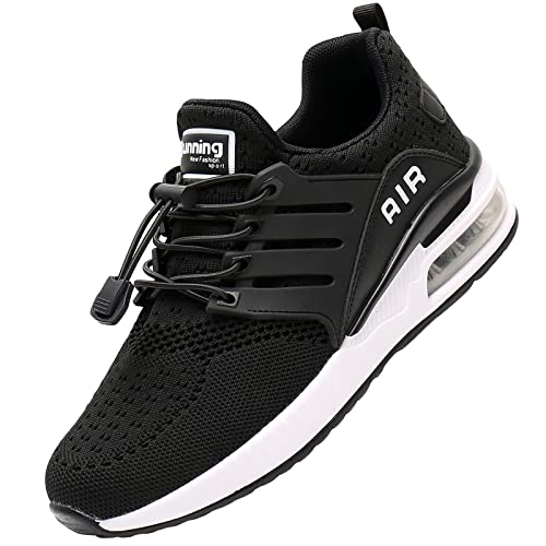 FINOTAR Men Running Shoes Lightweight Breathable Fashion Sneakers Air Mens Walking Shoes Tennis Jogging Gym Travel Outdoor Sports Shoes Black 10.5