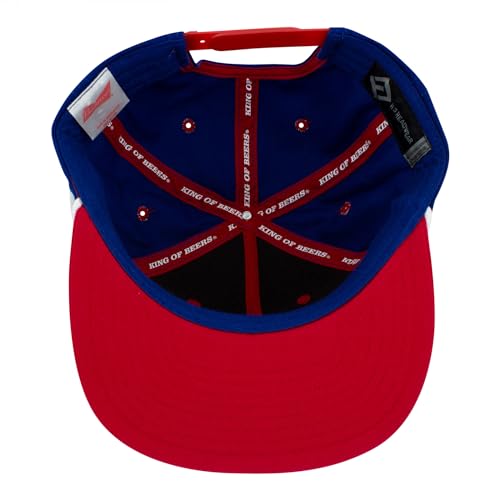 H3 Sportgear Budweiser Vintage Bottle Label Navy & Red Rope Hat