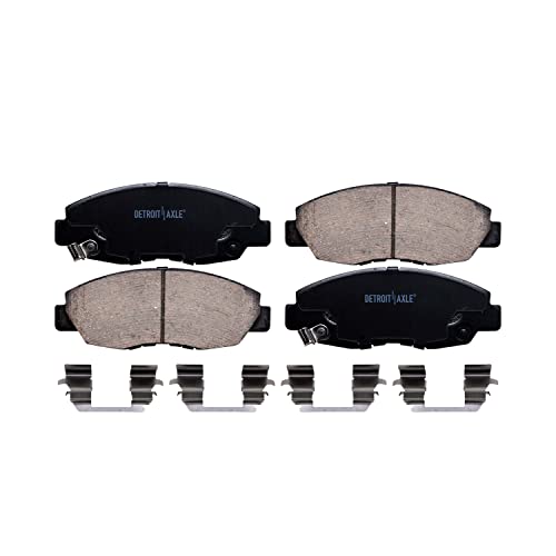 Image of Detroit Axle - Front Brake Pads for 1996-2011 Honda Civic 2010-2014 Insight | 1998-2002 Accord 1997-2005 Acura EL, Ceramic Brake Pads Replacement