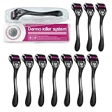 10 Un Dermaroller Microagulhamento Rolo Agulha System 540 Original para Preencher Falhas no Cabelo, Barba e Cicatriz