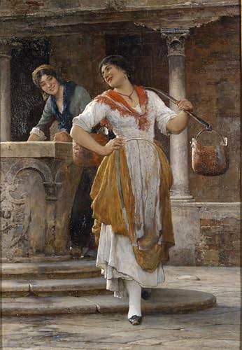 Tableau impressions d'art mural Eugene De Blaas pour sublimer un salon retro vintage