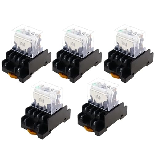 Relais LY4NJ HH64P AC 220V anti-arc électrique à contact argenté 14 broches avec base