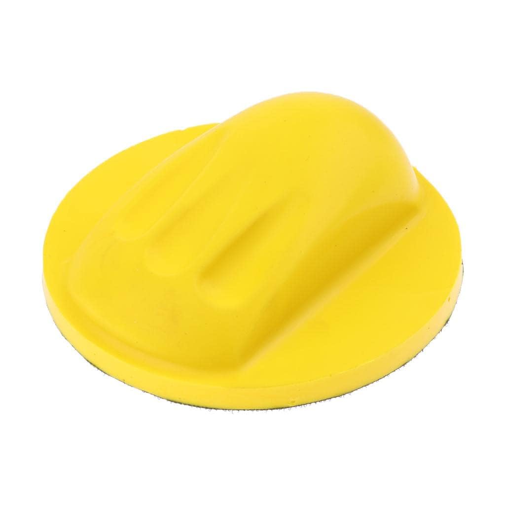 Fast Mover Tools Bloc de ponçage rond à main, 150 mm, crochet et boucle, jaune
