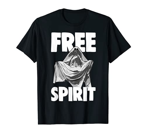 Free Spirit TShirts Funny Halloween Scary Tee Mujer Calabaza Camiseta