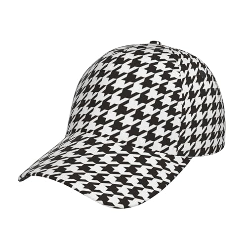 Unisex,Mujeres Hombres Gorra De Béisbol Pata De Gallo En Blanca Y Negro Sombrero Beisbol Classic Gorra Deportiva Moda Gorra Outdoor para Vacaciones Fishing Training