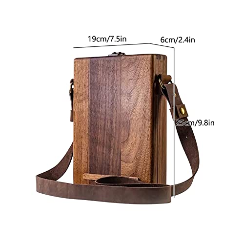 Eukk Writers Messenger, Multi-Function Artist Tool And Brush Storage Retro Wooden Handmade Portable Crossbody Postman Bag, Carry-On Box With Lid For Anyone That Loves Writing #TOP2