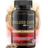 Cholesterol Supplement - Triglycerides Support Capsules w. Organic, Odorless Garlic, Cayenne Pepper, Plant Sterols to Support Normal HDL and LDL Cholesterol Levels w. Antioxidant Niacin (Vitamin B3)