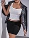 LOMON Black Mini Skirts for Women Built in Shorts Y2k Bodycon Skorts Sexy Club Date Night Holiday Outfits Micro Pencil Skirt Trendy Streetwear (Black, XS)