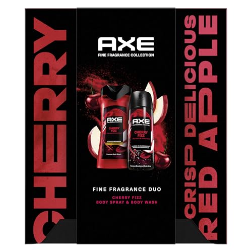 Axe Fine Fragrance Collection Geschenkset Cherry Fizz Pflegeset mit Bodyspray und Duschgel (150 ml + 225 ml)
