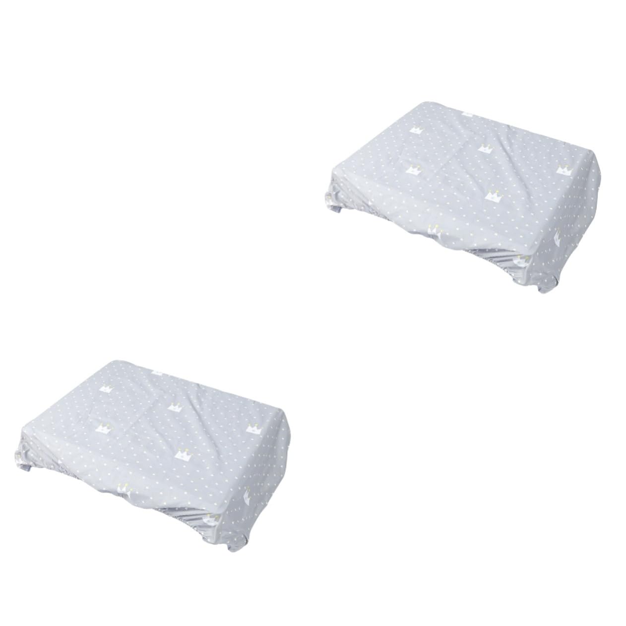 Alipis 2 Pièces Drap Housse bébé Housses de Berceau pour garçons Fille lit bébé garçon Protecteur équipé Housse de Matelas bébé couvertures de lit d'enfant en âge en Tissu Gris Clair