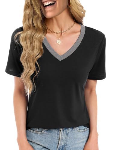 Save on Women's Short Sleeve V-Neck Tops with Code D7G8E4DF