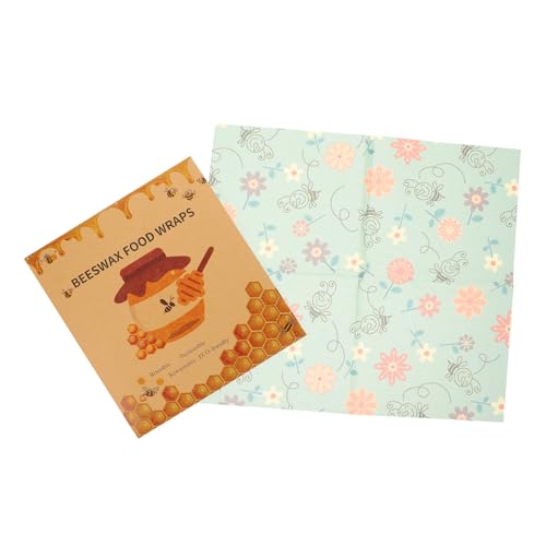 NULYLU 3piezas Paños Cera Abeja Reutilizables para Alimentos Envoltorios Ecológicos con Orgánico y Cera Comestible De Tres para Conservación y Sustentable
