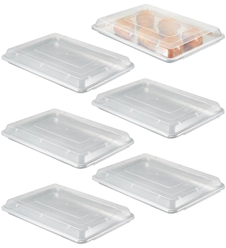 CURTA 6-Pack 1/2 Size 18''x13'' Sheet Pan with Cover