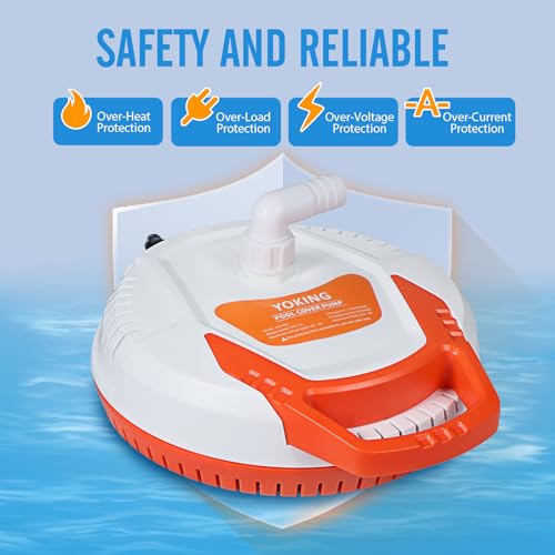 Yoking Automatic Pool Cover Pump, 1/4 Hp 1500Gph Swimming Pool Submersible Water Sump Pump thumb #6