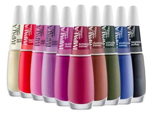 Kit 10 Esmaltes Impala Coleção A Cor Da Sua Moda 5