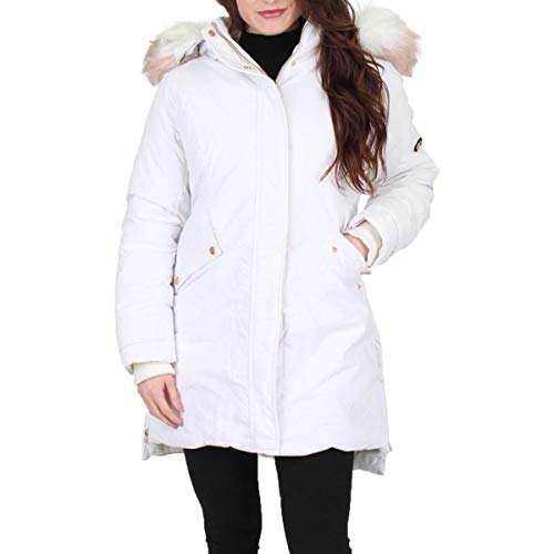 Jessica Simpson Women s Parka Jacket, Hooded White, L