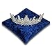 Resonant Energies 7.5 Inch Square Dark Blue Crushed Velvet Tiara & Crown Display Pillow Stand, TPV38L