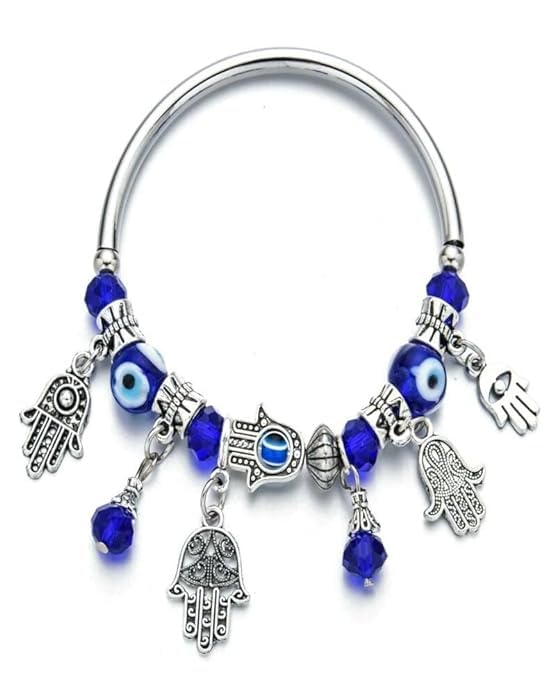 FOLA MOOLYAVAAN PRODUCTS Girls & Boys Evil Eye Hand Bracelet for Luck Bringing and Protection (Steel Hand Evil Eye Bracelet) (B0CTF6SDWD) Amazon Price History, Amazon Price Tracker