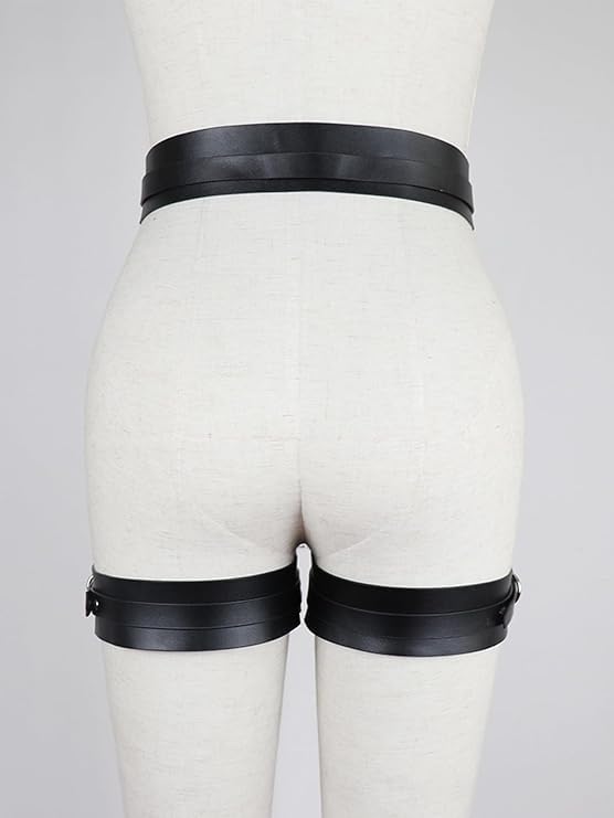 Women's Garter Belts Punk Leather Adjustable Body Harness