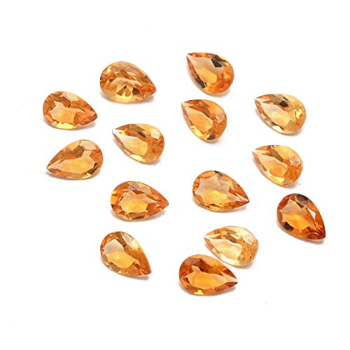 Citrine naturelle en forme de poire pour fabriquer vos bijoux d'été