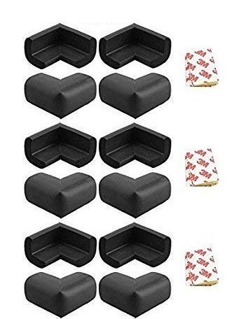 Corner Edge Protector, Table Desk Corner Edge Protector Guard Cushion, Baby Child Infant Kids Safety Corner Cushion Bumper Guard Protector (Black-12)-image-20