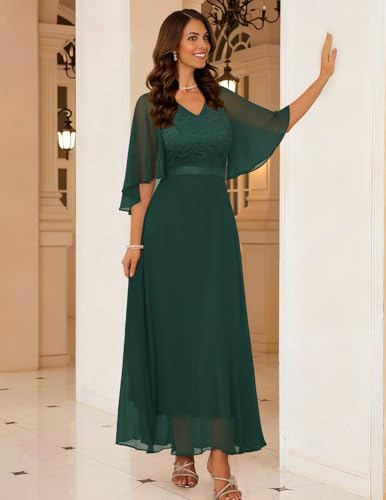 Image of DRESSTELLS Wedding Guest Maxi Dress Mother of Bride 2026 Fall Evening Gown