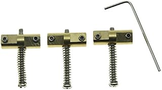 KAISH Vintage Compensated Tele Bridge Brass Saddle Set Guitar Saddles with Chrome Screws