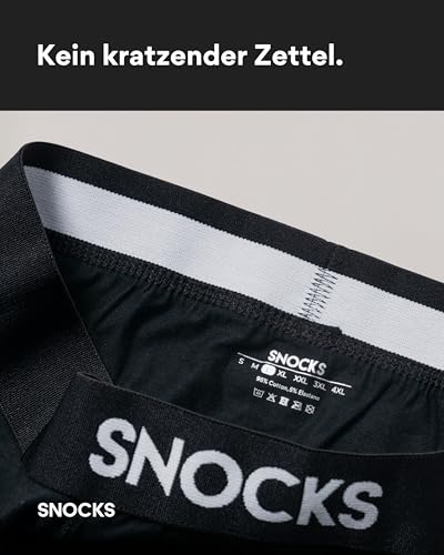 Snocks Boxershorts Herren 6 Paar Schwarz Größe XL Unterhosen Männer XLarge Baumwolle Unterwäsche