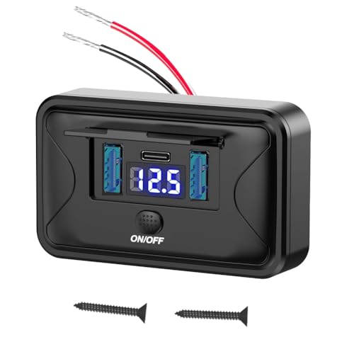 12V-24V RV USB dRZg PD3.0 USB C 36W+fA QC3.0 18W 3|[g J[`[W[\PbgANZT[  oX RV gbN A