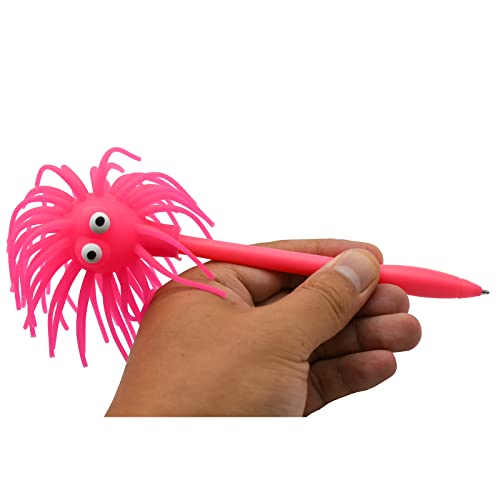 Lopenle UL011 6 Pcs Cute Sea Urchin Shaped Pens Soft Rubber Funny Monster Ballpoint Pens thumb #7
