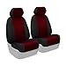 Coverking Custom Fit Front 50/50 Bucket Seat Cover for Select Toyota Camry Models - Neosupreme (Wine with Black Sides)