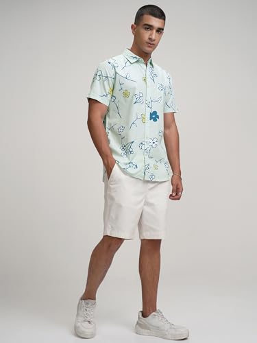 Image of Highlander Men's Casual Shirt | Floral Print | Slim Fit | Button Closure | Vibrant & Elegant a Stylish Edge