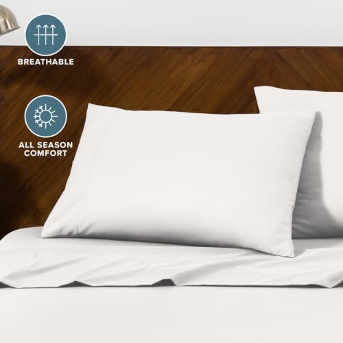 Image of Bare Home Pillowcases Envelope (King 20 inchx36 inch Set of 2, Antique White)