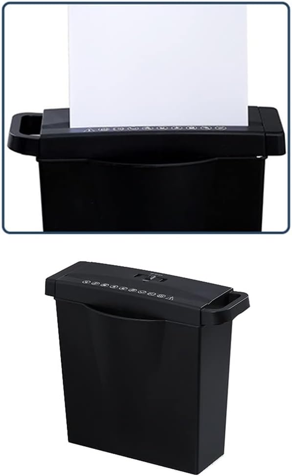 6 Strip Cut Paper Shredder Micro Photo Portable Electric Silent A4 Home Office Use 7L Capacity