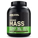 Optimum Nutrition Serious Mass Proteine in Polvere ad Alto Contenuto Calorico per Aumentare il Peso, con 25 Vitamine e Minerali, Creatina Monoidrato e Glutammina, Gusto Cioccolato, 8 Dosi, 2,73 kg