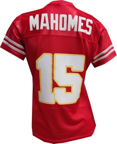 Custom Glitterflake MAHOMES Womens Red Jersey Size Small, Patrick
