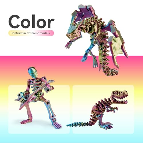 Image of Chitu Systems Conjure Silk PLA 3D Printer Filament, 1.75mm Tri-Color Filament, Silk Blue Gold Red 3D Printing Filament 1KG /2.2lb