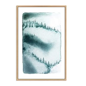 SIGNWIN Framed Canvas Wall Art Abstract Forest Canvas...