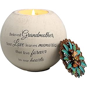 Pavilion Gift Company 19092 Beloved Grandmother Terra Cotta Candle Holder, 4-Inch