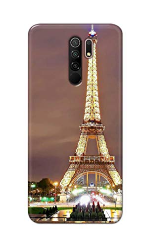 Image of PRINTFIDAA Lovers Famous Place Eiffel Tower in Paris Printed Designer Hard Case for Poco M2 / Poco M2 Reloaded Back Cover -(e) RPM1009