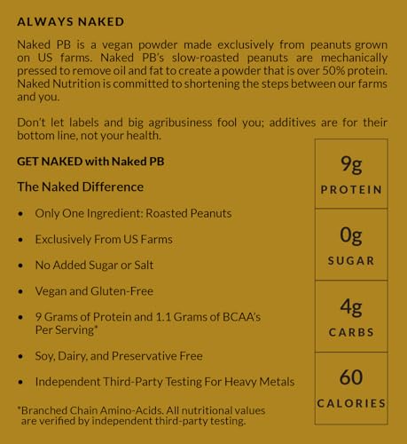 1.5 LB Powdered Peanut Butter from US Farms – Bulk, Only 1 Ingredient - Roasted Peanuts, Vegan, No Additives, Preservative Free, No Salt, No Sugar - 45 Servings - NAKED PB - Thumbnail 5