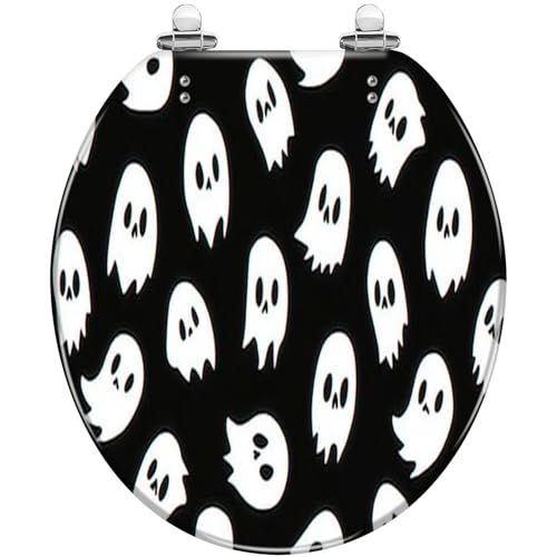 Halloween Resin Round Toilet Seat Cover with Slow Quiet Close