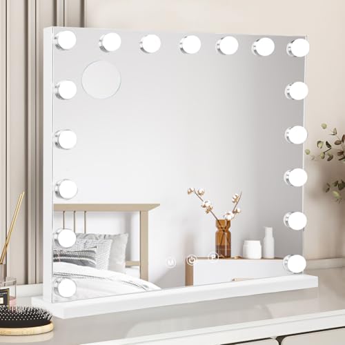 Ruication Vanity Mirror 60×52cm with Dimmable Bulbs